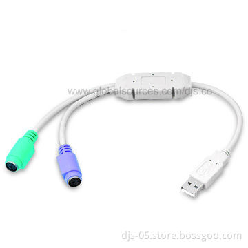 USB to PS/2 Cable, Provides Solutions for PCs, Used to Connect Keyboards and Mouse